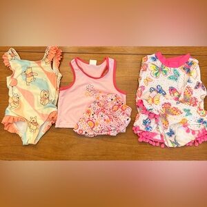3 Baby Girl 12 Month Swimsuits
